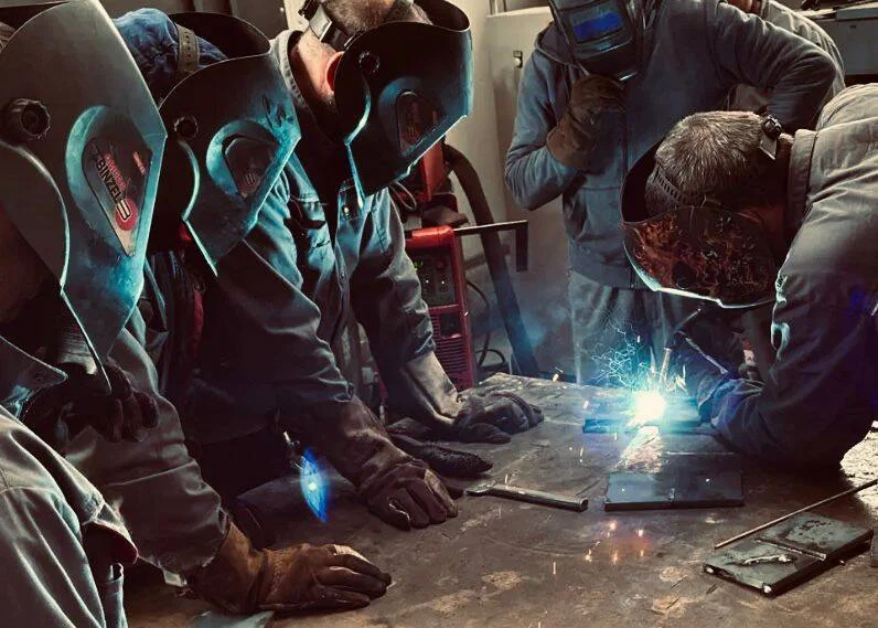 Faro Metal welding team working on a fabrication